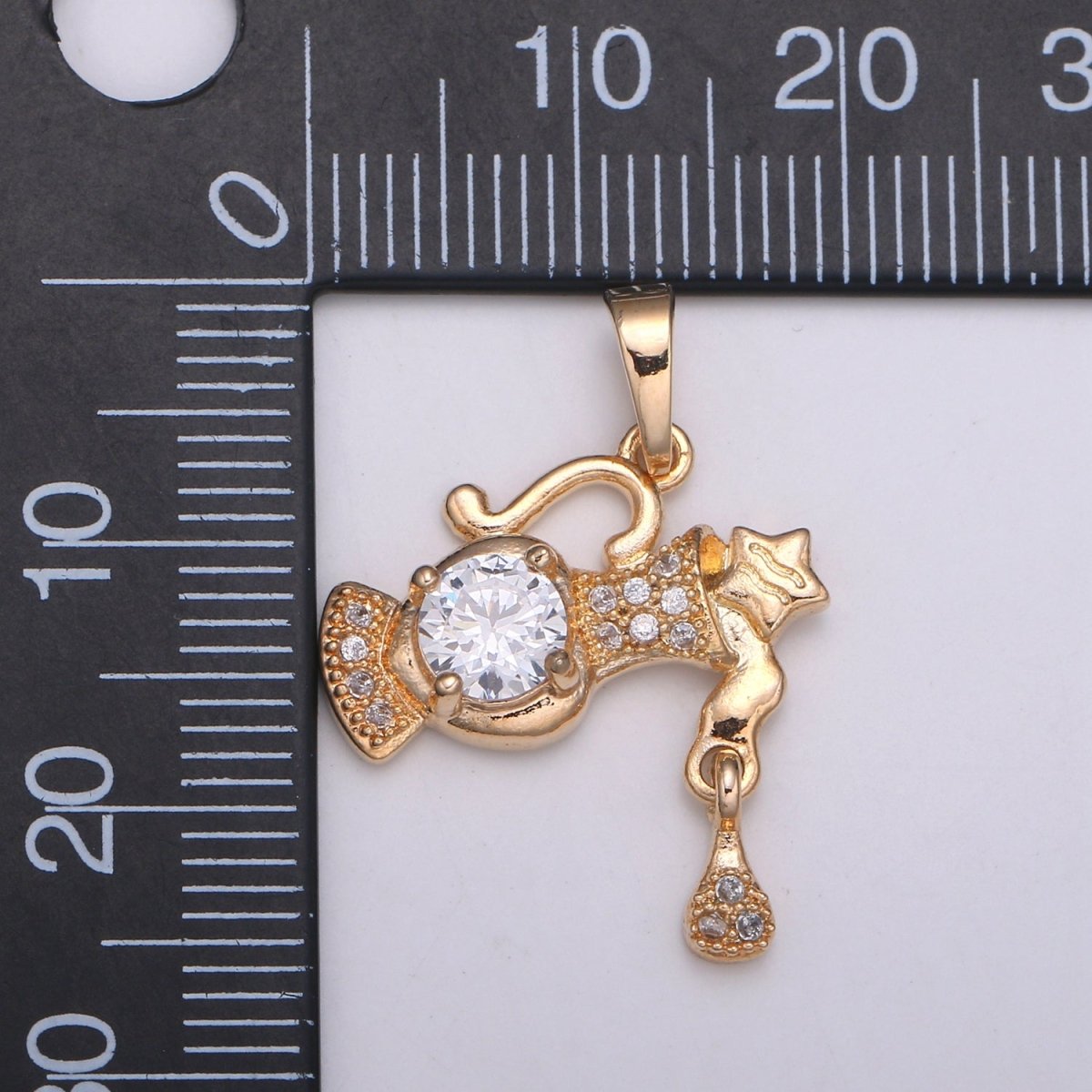 18k Gold Filled 25x18mm Aquarius -Zodiac Horoscope Sign Constellation Charm - Celestial Astrology Medallion Pendant for Necklace J-272 - DLUXCA