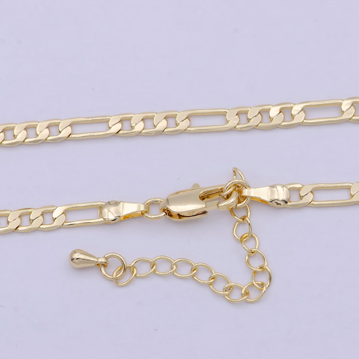 18K Gold Filled 4mm Figaro Chain For Wholesale Figaro Chains And Jewelry Making Supplies Findings | WA-838 Clearance Pricing - DLUXCA