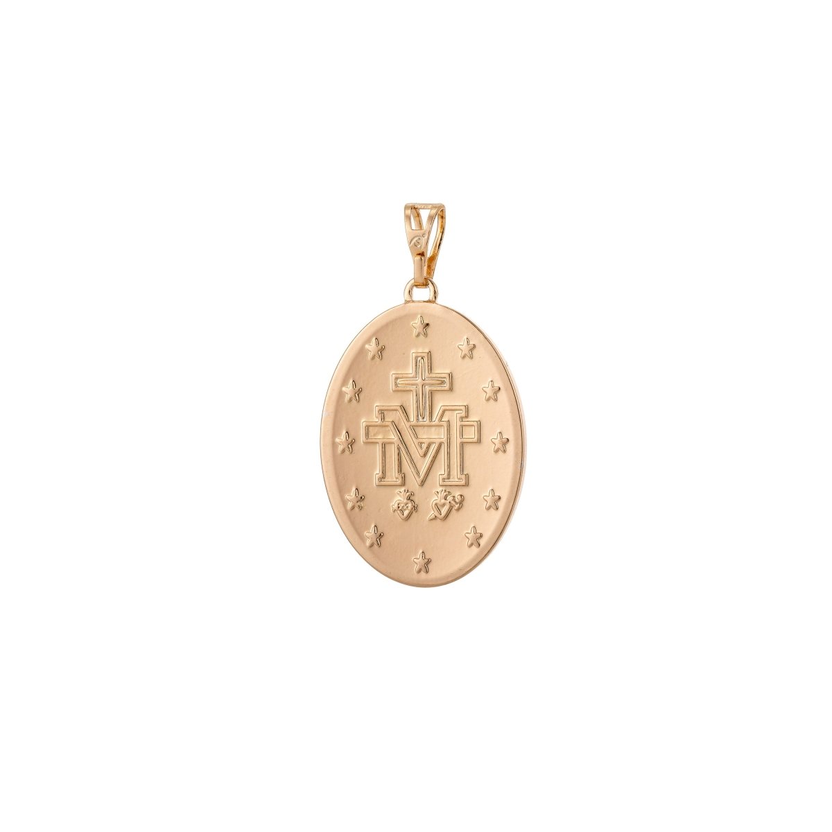 18k Gold Filled Archangel Saint Michael Medal Pendant Double Sided Charm for Jewelry Making H-813 - DLUXCA