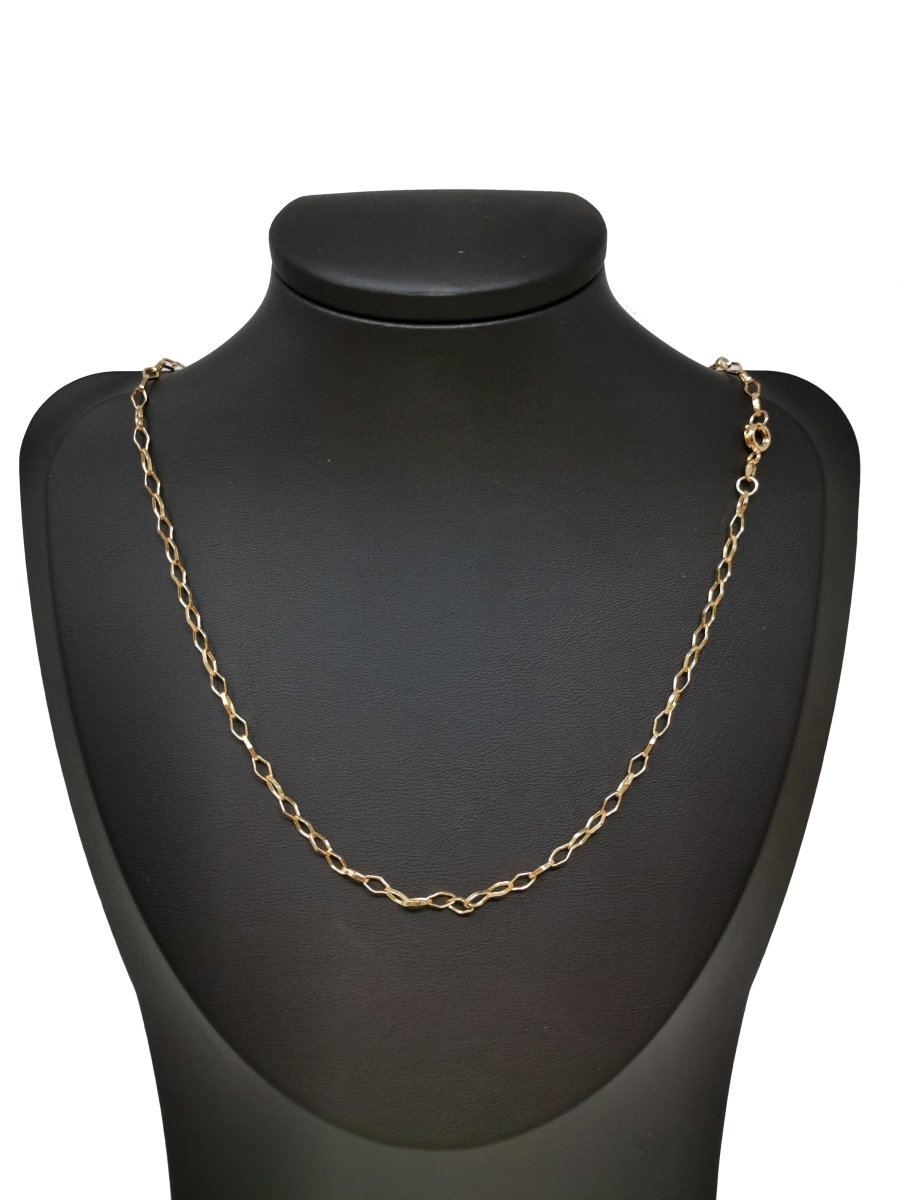 18K Gold Filled Cable Chain Necklace, 17.7 Inch Designed Finished Chain For Jewelry Necklace Making, 3mm Width Designed Necklace w/ Spring Ring | CN-716 Clearance Pricing - DLUXCA