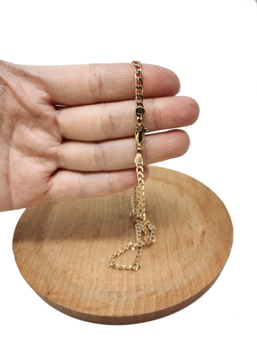 18K Gold Filled Curb Chain Necklace, 17.7 Inches Curb Finished Necklace For Jewelry Making, Dainty 1mm Curb Necklace w/ Lobster Clasps | CN-679 Clearance Pricing - DLUXCA