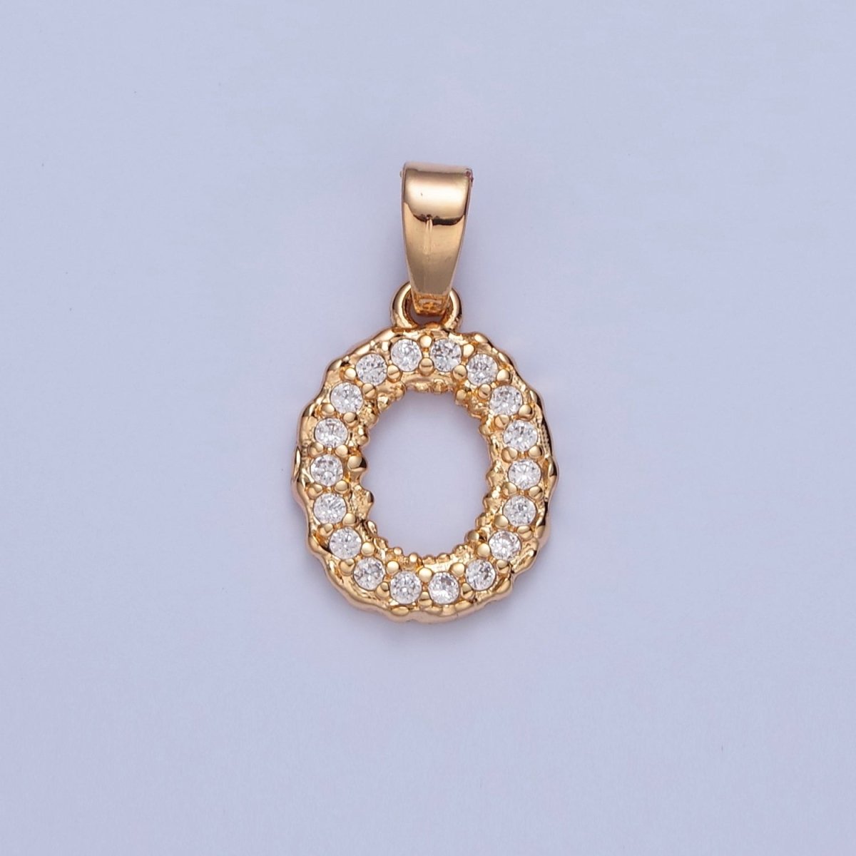 18k Gold Filled CZ Initial, Letter Alphabet Micro Pave charms Dainty Gold Cubic Pendant Charm for Necklace Bracelet Personalized Jewelry W-259~W-284 - DLUXCA