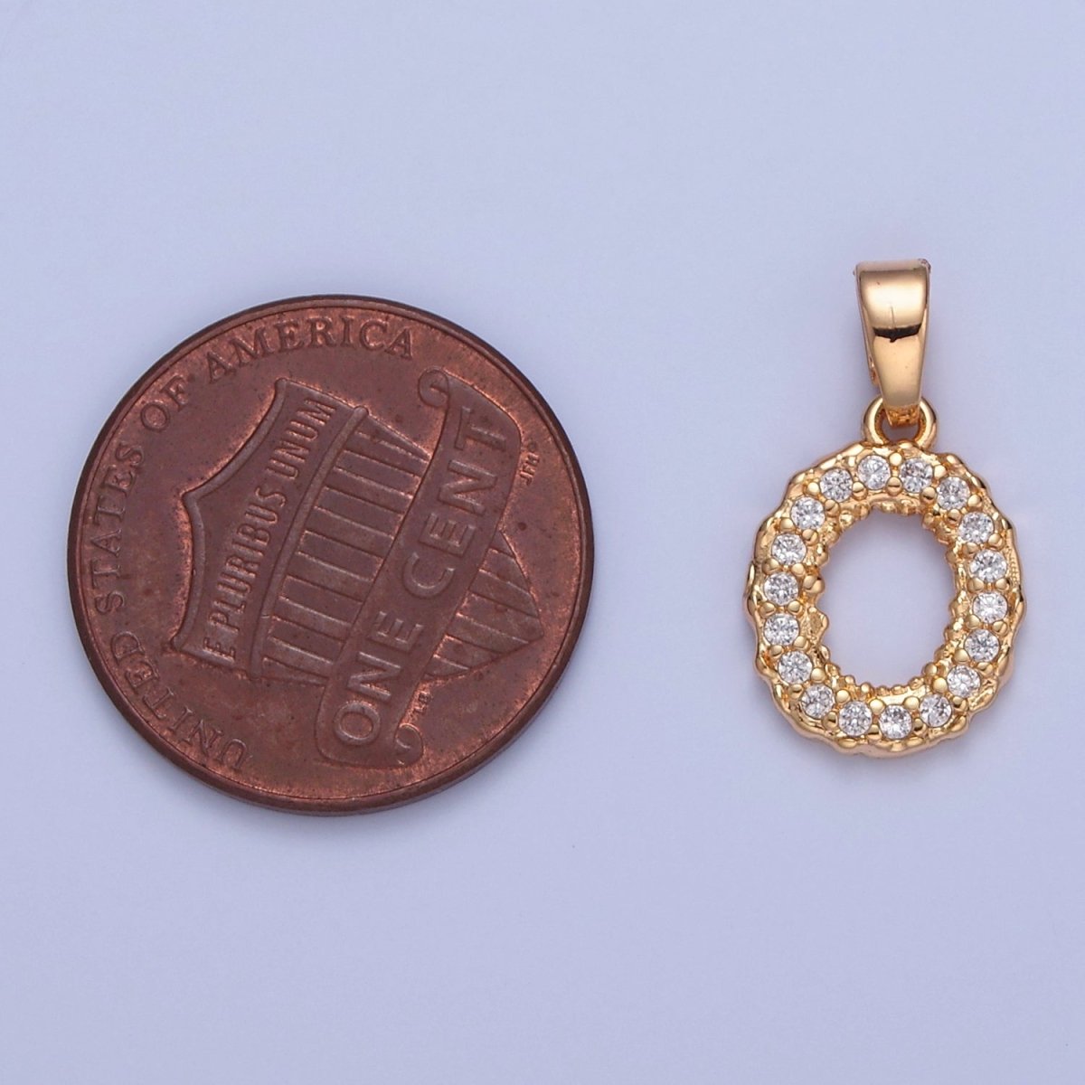 18k Gold Filled CZ Initial, Letter Alphabet Micro Pave charms Dainty Gold Cubic Pendant Charm for Necklace Bracelet Personalized Jewelry W-259~W-284 - DLUXCA