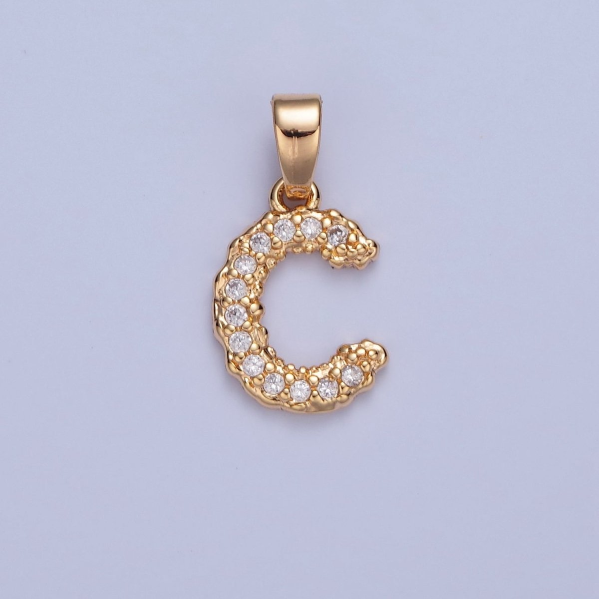 18k Gold Filled CZ Initial, Letter Alphabet Micro Pave charms Dainty Gold Cubic Pendant Charm for Necklace Bracelet Personalized Jewelry W-259~W-284 - DLUXCA