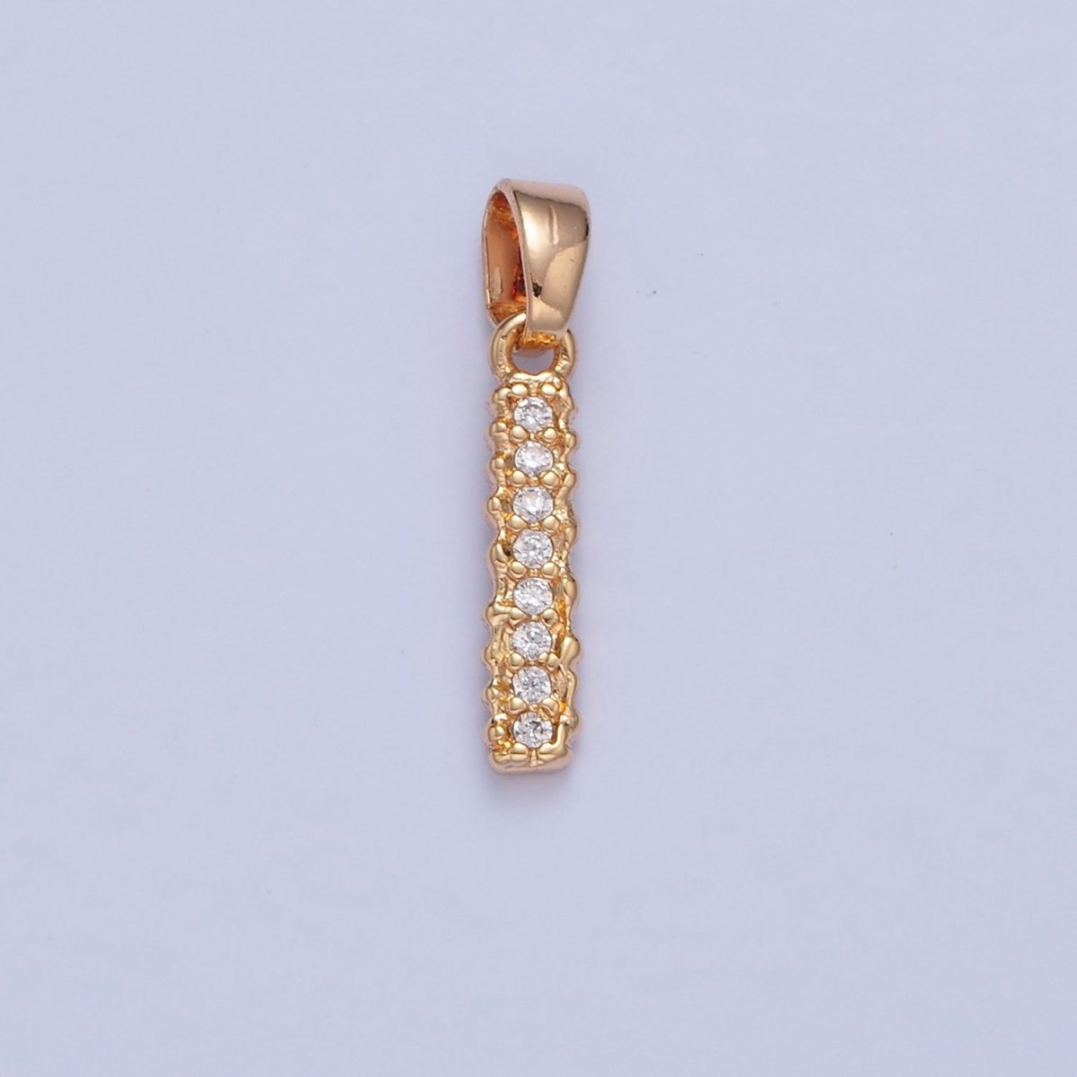18k Gold Filled CZ Initial, Letter Alphabet Micro Pave charms Dainty Gold Cubic Pendant Charm for Necklace Bracelet Personalized Jewelry W-259~W-284 - DLUXCA