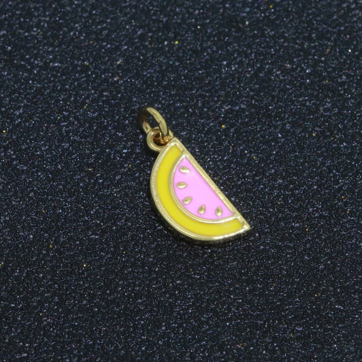 18k Gold filled Fruit Charm Mini Watermelon Pendants Enamel Tropical fruit Charm M-696 - M-698 - DLUXCA