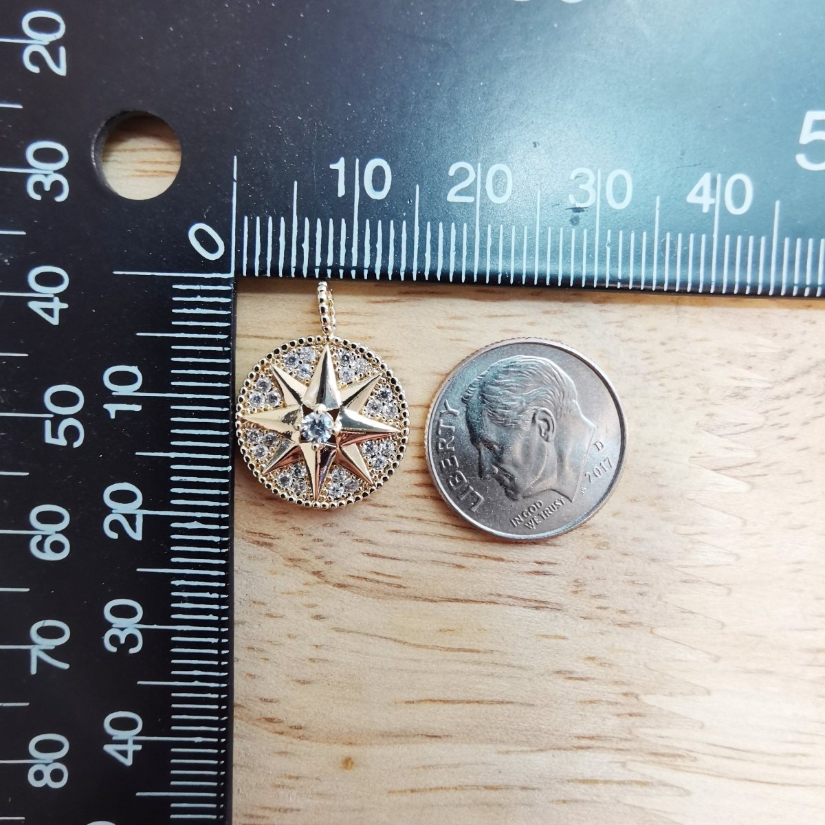 18K Gold Filled Gold Celestial Star, Shiny Starburst, Sunlight Sun, Northern Stars Charm Bracelet Earring Necklace for Jewelry Making D-494 - DLUXCA