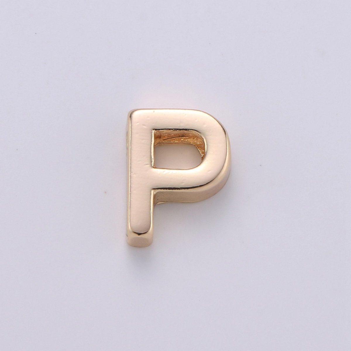 18K Gold Filled Letter Charms, Letter Beads, Initial Charms, Bracelet Charms, Mini Pendant Charms for Necklace Alphabet Beads Charm 8x6mm A-085 to A-097 - DLUXCA