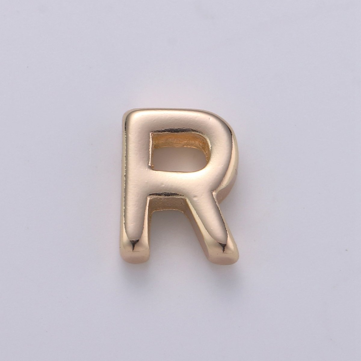 18K Gold Filled Letter Charms, Letter Beads, Initial Charms, Bracelet Charms, Mini Pendant Charms for Necklace Alphabet Beads Charm 8x6mm A-085 to A-097 - DLUXCA