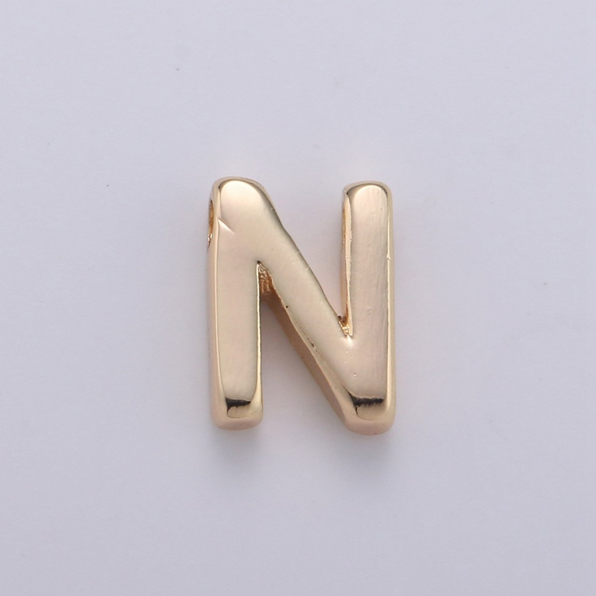 18K Gold Filled Letter Charms, Letter Beads, Initial Charms, Bracelet Charms, Mini Pendant Charms for Necklace Alphabet Beads Charm 8x6mm A-085 to A-097 - DLUXCA