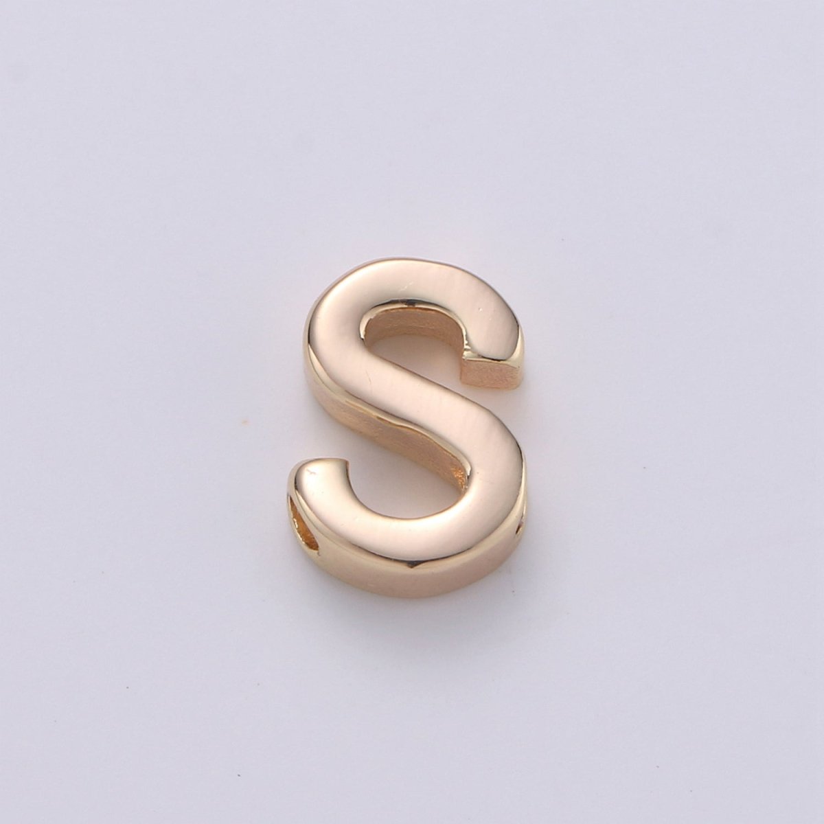 18K Gold Filled Letter Charms, Letter Beads, Initial Charms, Bracelet Charms, Mini Pendant Charms for Necklace Alphabet Beads Charm 8x6mm A-085 to A-097 - DLUXCA