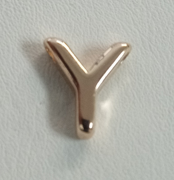 18K Gold Filled Letter Charms, Letter Beads, Initial Charms, Bracelet Charms, Mini Pendant Charms for Necklace Alphabet Beads Charm 8x6mm A-085 to A-097 - DLUXCA