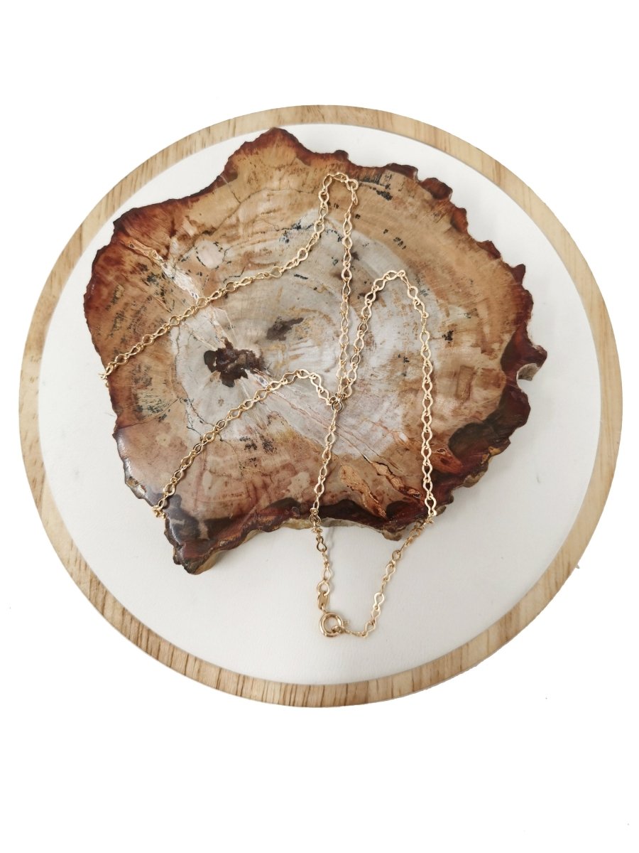 18k Gold Filled Necklace Cable Chain Gold Necklace Gift for her Gold Chain Link Necklace Gold, 18" Figure Eight Necklace w/ Spring Ring | CN-719 Clearance Pricing - DLUXCA