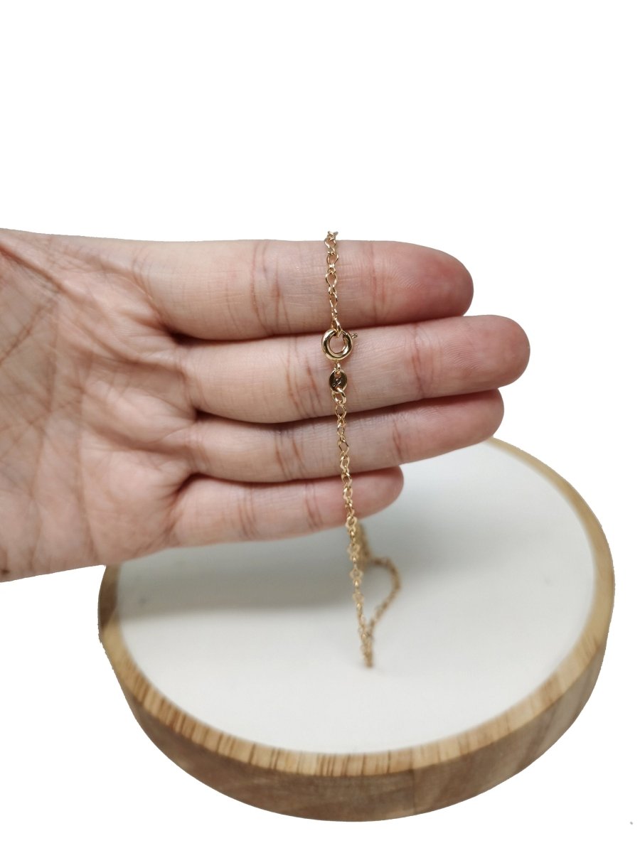 18k Gold Filled Necklace Cable Chain Gold Necklace Gift for her Gold Chain Link Necklace Gold, 18" Figure Eight Necklace w/ Spring Ring | CN-719 Clearance Pricing - DLUXCA