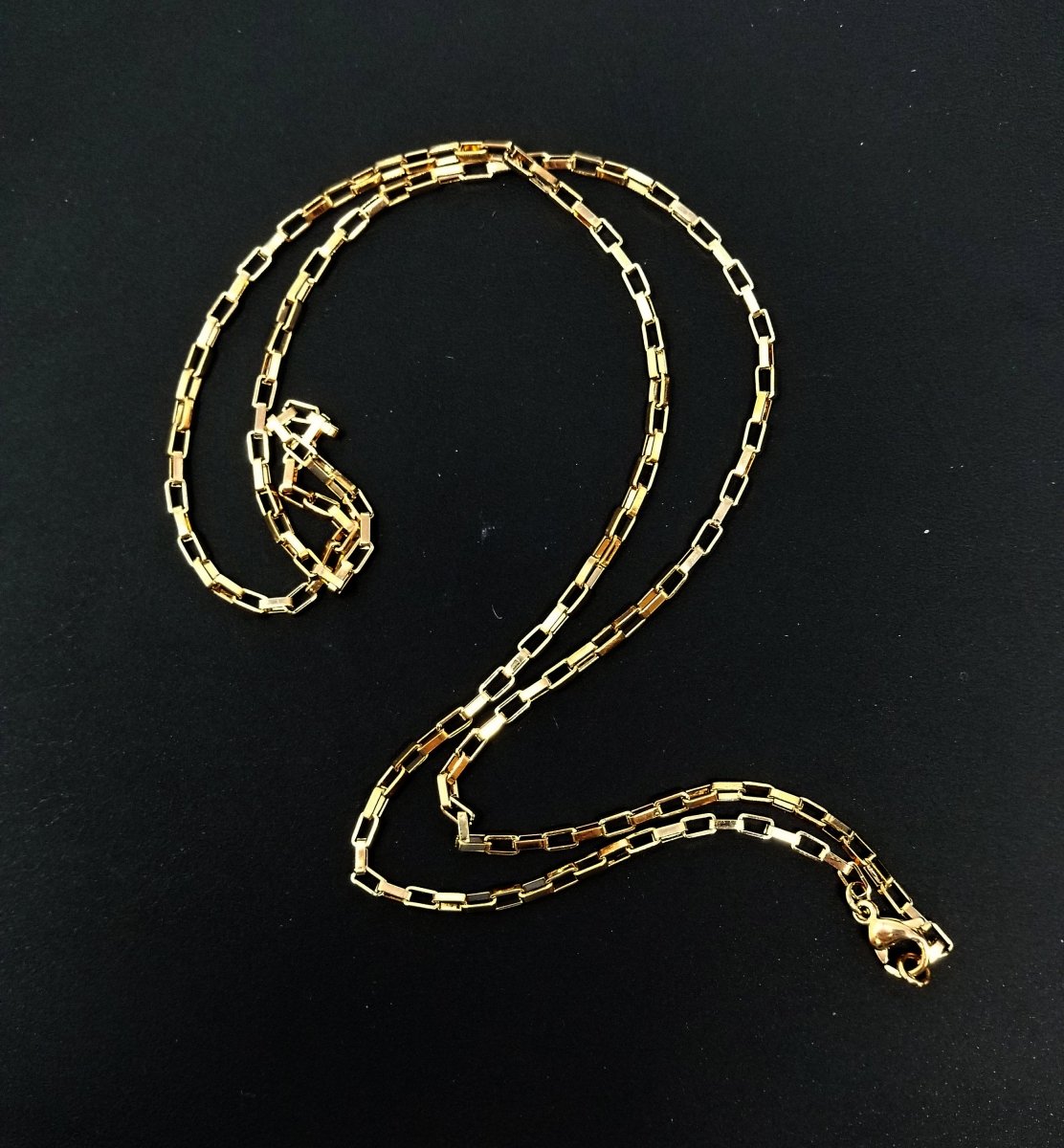 18K Gold Filled Necklace - Cable Necklace - Dainty Gold Cable Rolo Chain Layering Necklace 1mm 20 inch ready to wear chain w/ Lobster Clasp | CN-266 - DLUXCA