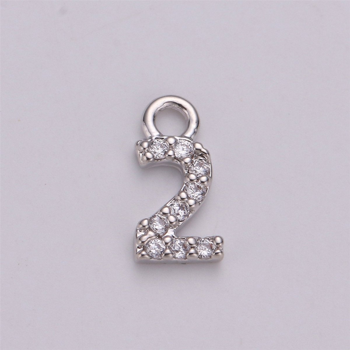 18K Gold Filled Number Charm Micro Pave numbers Gold arabic numerals charms for Bracelet Necklace Earring Charm Jewelry Making Supply M-021-M-042 - DLUXCA