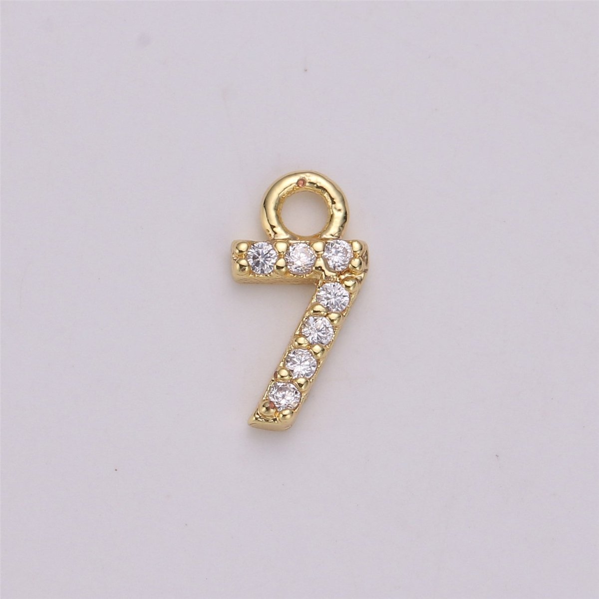 18K Gold Filled Number Charm Micro Pave numbers Gold arabic numerals charms for Bracelet Necklace Earring Charm Jewelry Making Supply M-021-M-042 - DLUXCA