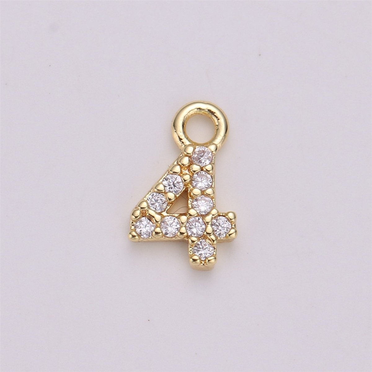 18K Gold Filled Number Charm Micro Pave numbers Gold arabic numerals charms for Bracelet Necklace Earring Charm Jewelry Making Supply M-021-M-042 - DLUXCA
