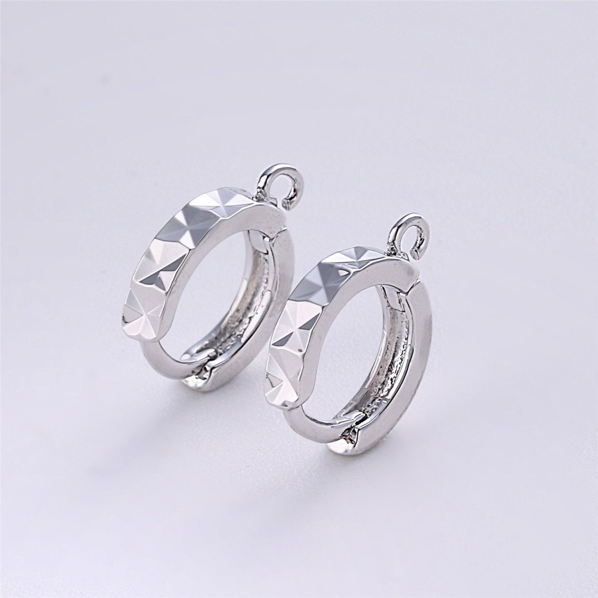 18k Gold Filled one touch w/ open link Lever back earring making, 12x15 mm, Nickel free Lead Free for Earring Charm Making Findings K-054 K-070 K-106 - DLUXCA