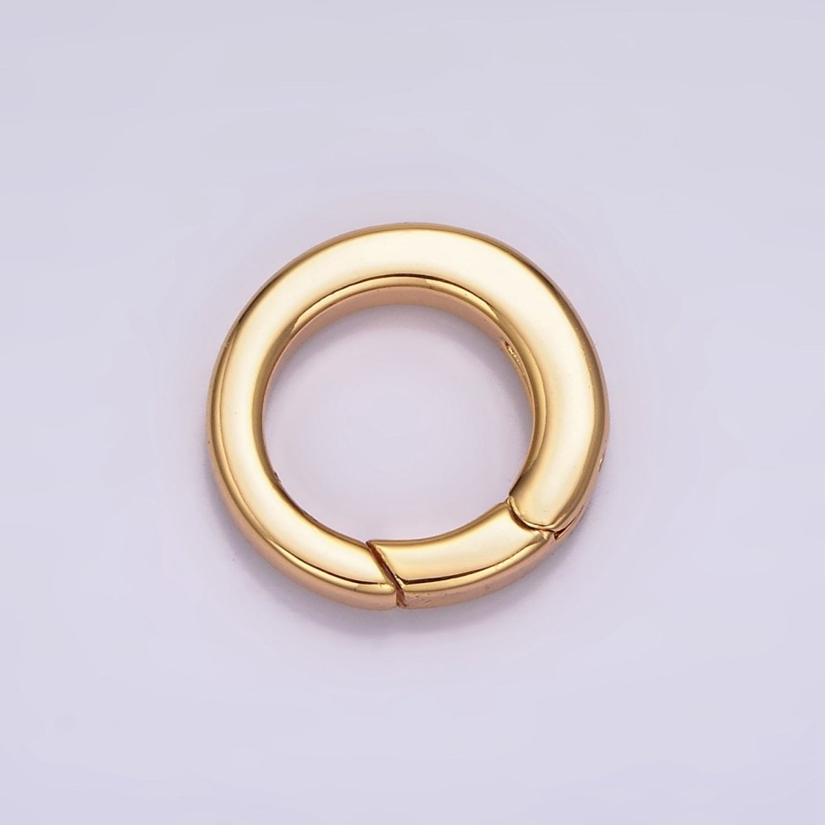 18K Gold Filled Push Gate Ring Charm Holder Bail for Charm Jewelry Kit Supplies For DIY Jewelry Making | Z-492 - Z-497 - DLUXCA
