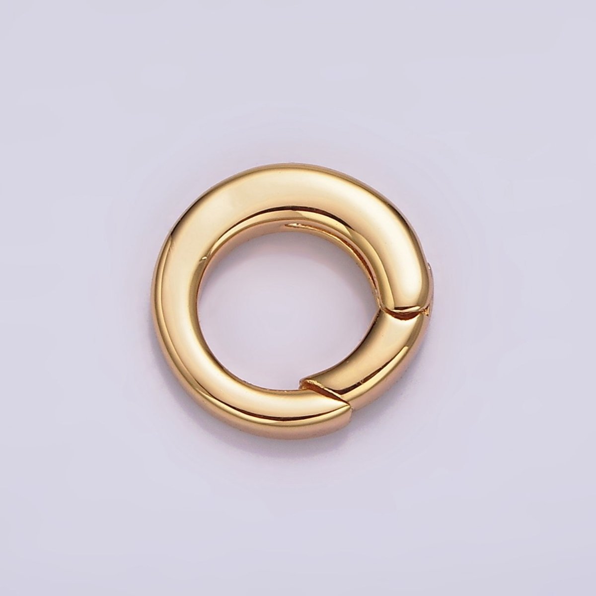 18K Gold Filled Push Gate Ring Charm Holder Bail for Charm Jewelry Kit Supplies For DIY Jewelry Making | Z-492 - Z-497 - DLUXCA