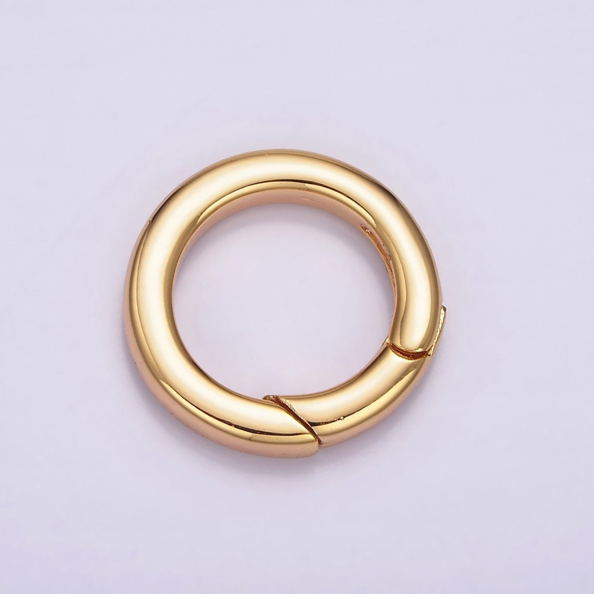 18K Gold Filled Push Gate Ring Charm Holder Bail for Charm Jewelry Kit Supplies For DIY Jewelry Making | Z-492 - Z-497 - DLUXCA