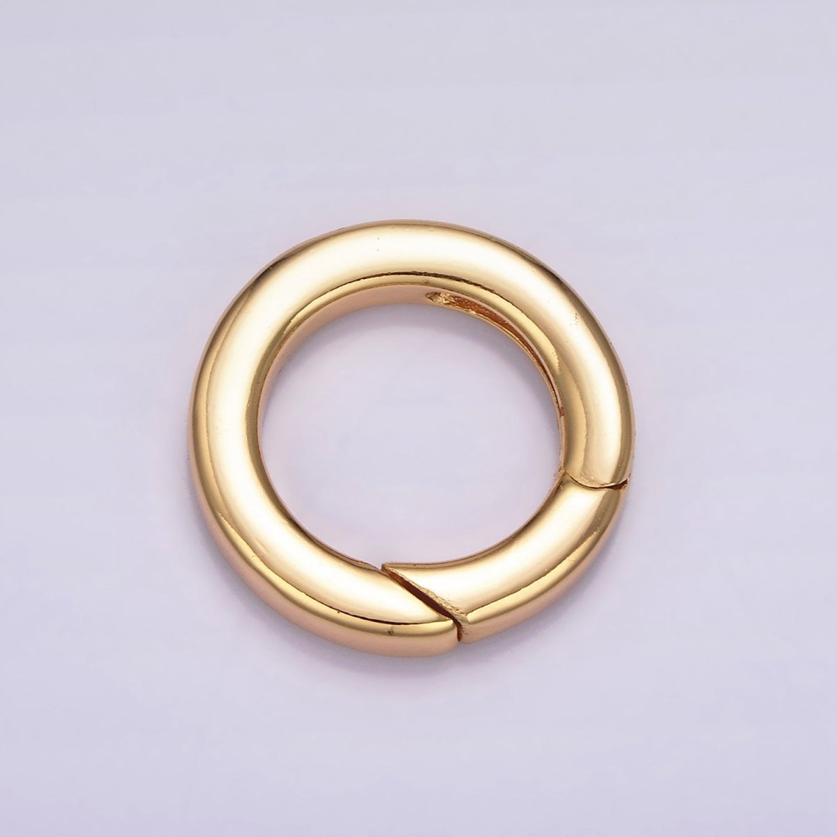 18K Gold Filled Push Gate Ring Charm Holder Bail for Charm Jewelry Kit Supplies For DIY Jewelry Making | Z-492 - Z-497 - DLUXCA