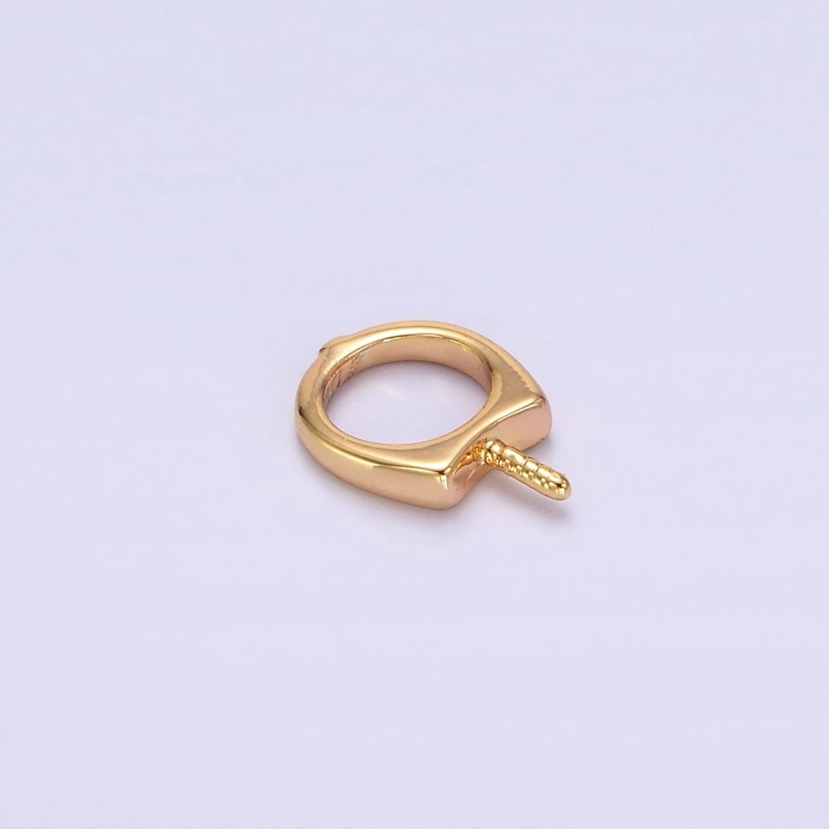 18k Gold Filled Round Plain Peg Bail Hold for Half Drill Pearl and Bead Bail Charm Jewelry Findings Supplies | Z-488 - DLUXCA