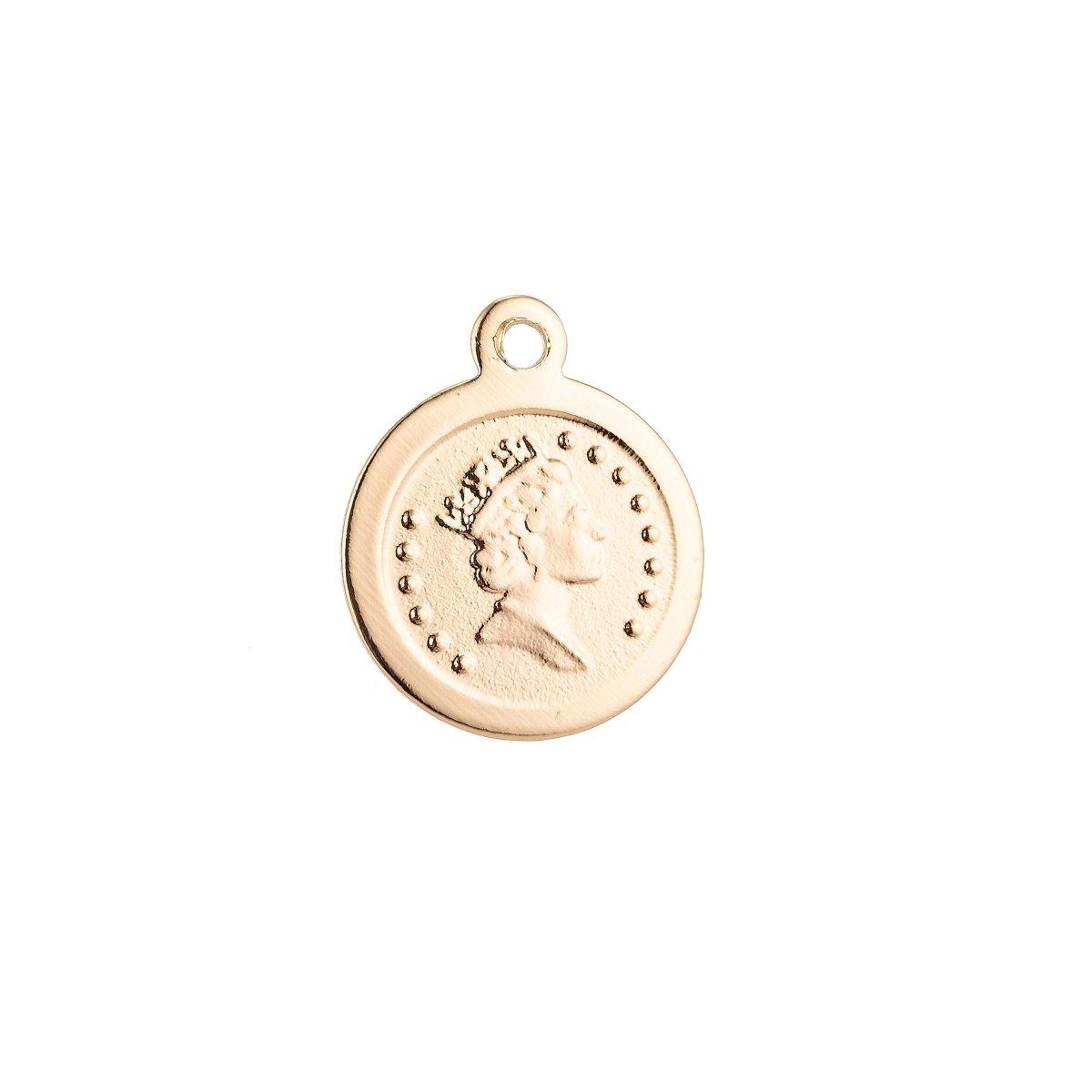 18K Gold Filled Royal Queen Elizabeth Charm Pendant C-022 - DLUXCA