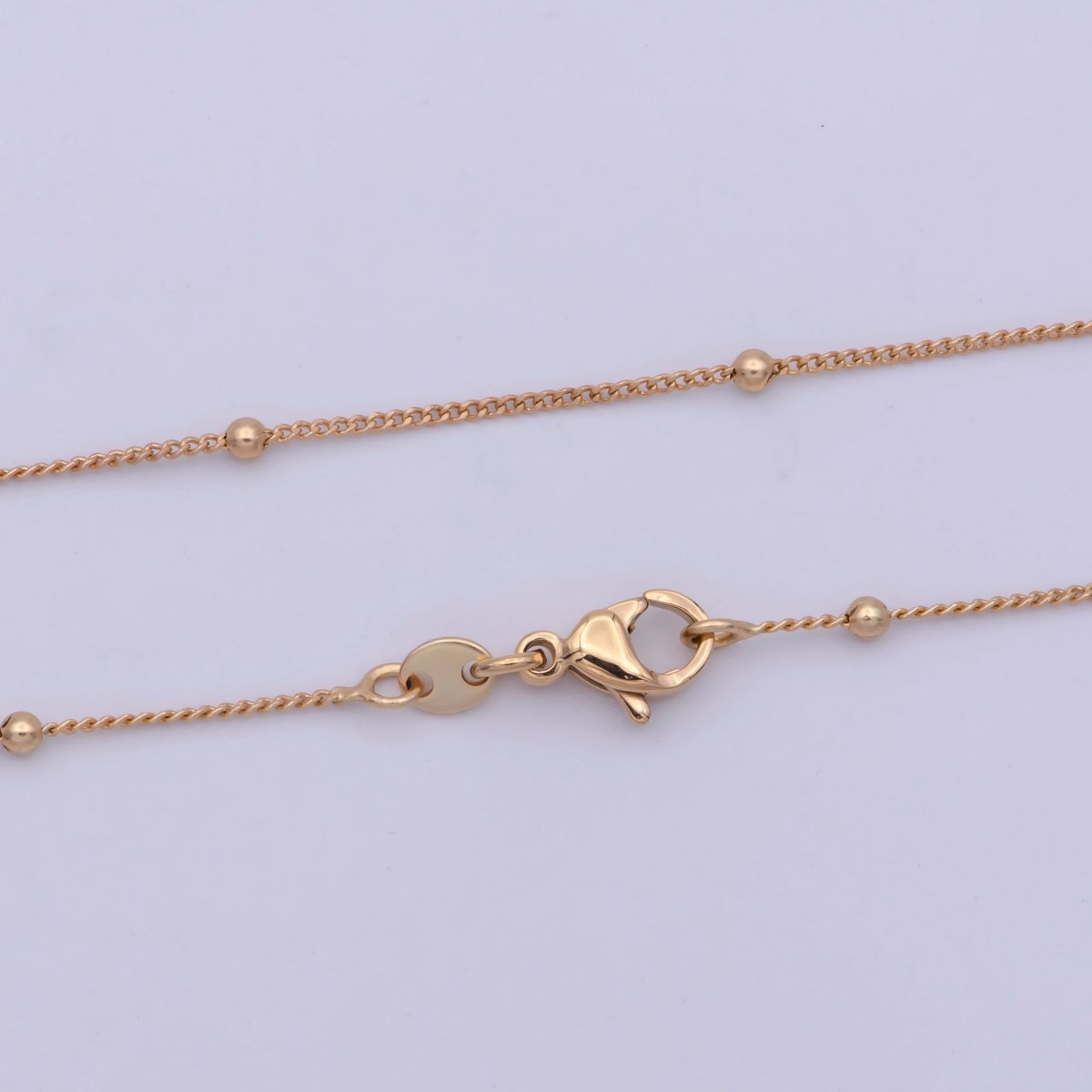 18K Gold Filled Satellite Chain, 0.9mm Gold Ball Chain 18 Inches Ready To Wear Necklace w/ Lobster Clasps | WA-477 Clearance Pricing - DLUXCA