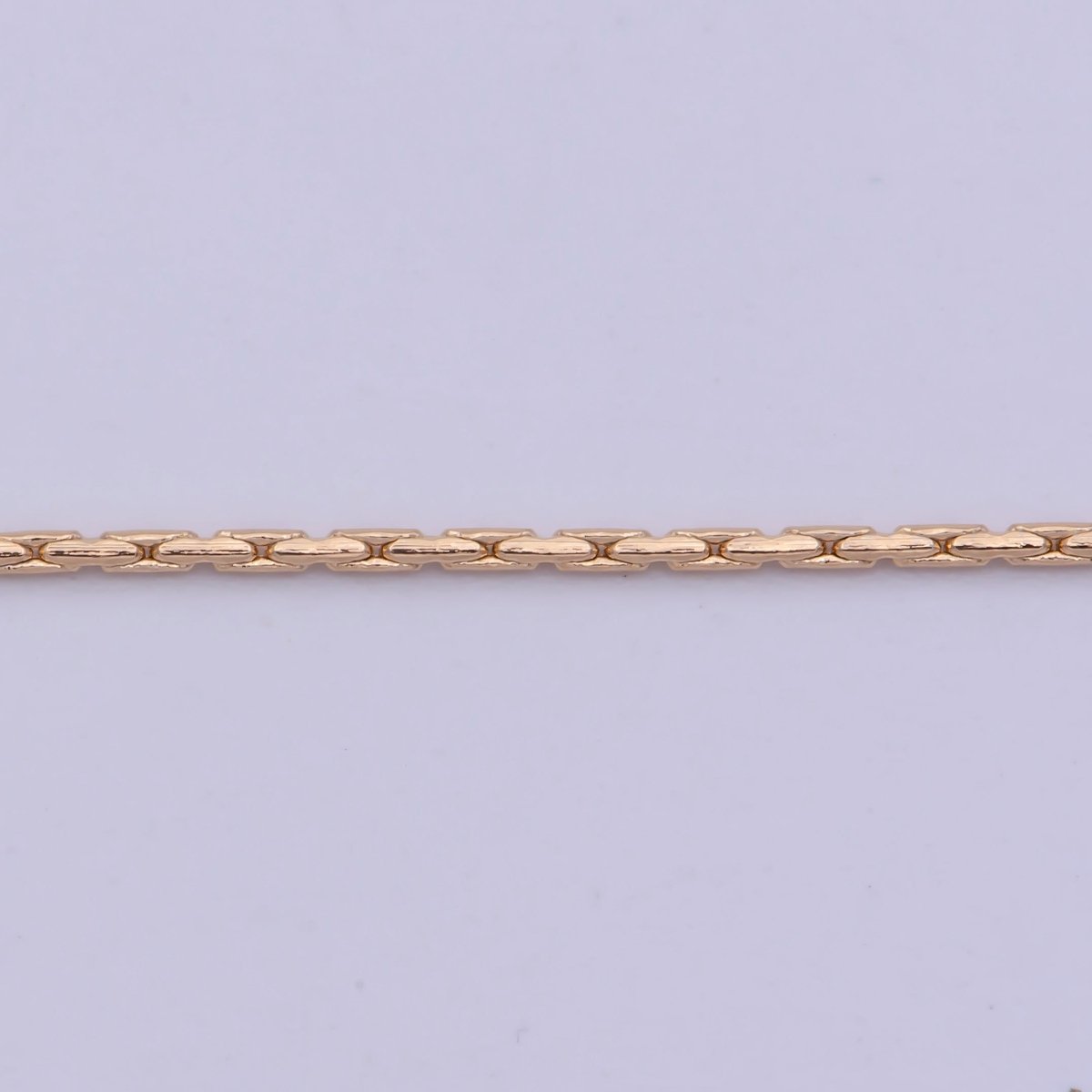 18K Gold Filled Snake Chain, 0.7mm Gold Designed Chain 18 Inches Ready To Wear Necklace w/ Lobster Clasps | WA-476 Clearance Pricing - DLUXCA