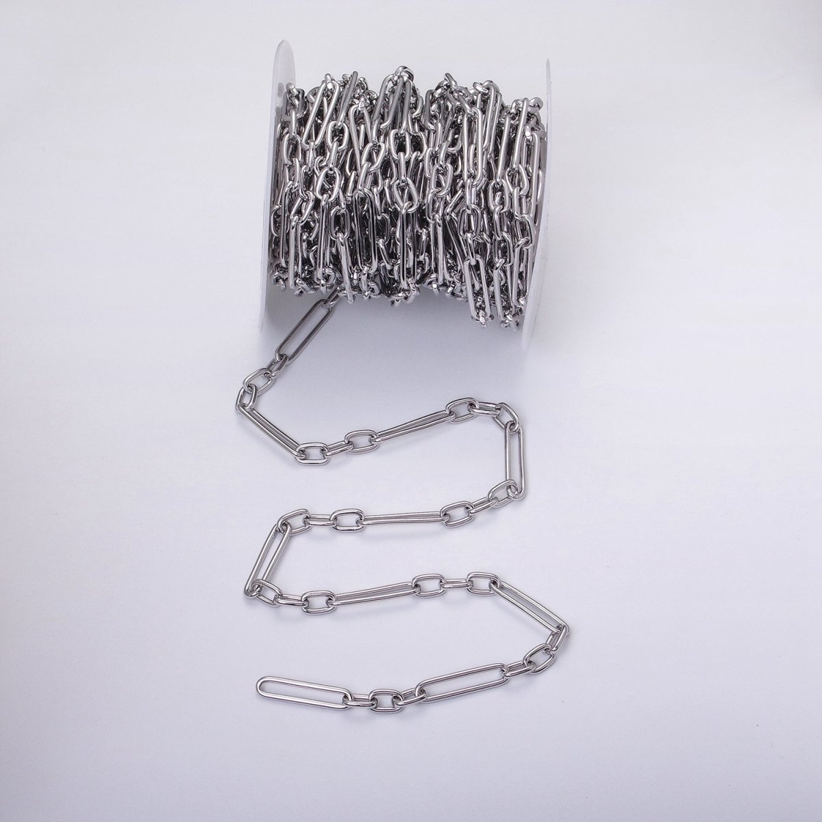 18K Gold Filled Stadium Chain by Yard Figaro Long and Short Fancy Wholesale bulk by Yard for Jewelry Making | ROLL-1259 ROLL-1260 Clearance Pricing - DLUXCA