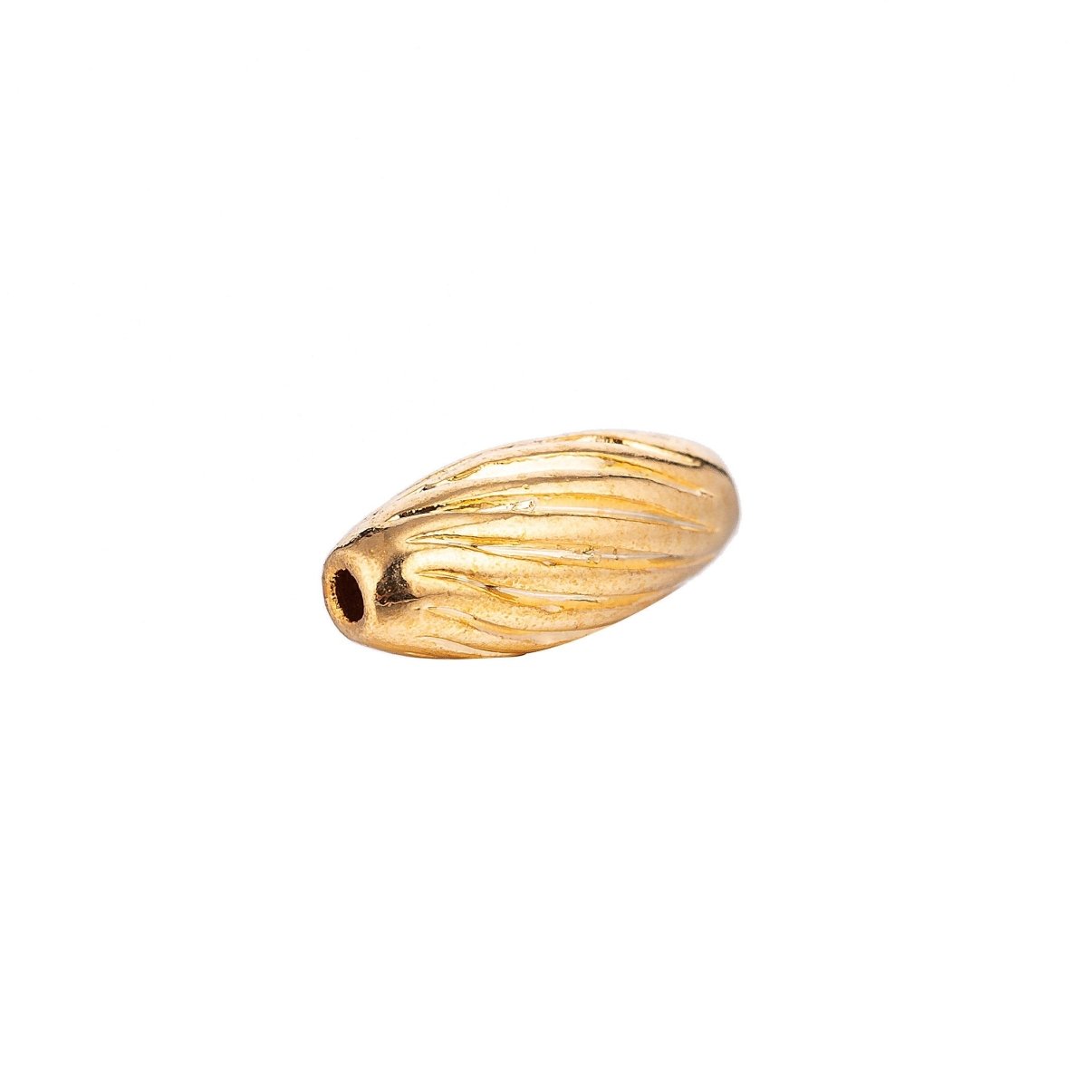18K Gold Filled Tiny Small Rice Beads Textured Spacer | B-031 - DLUXCA