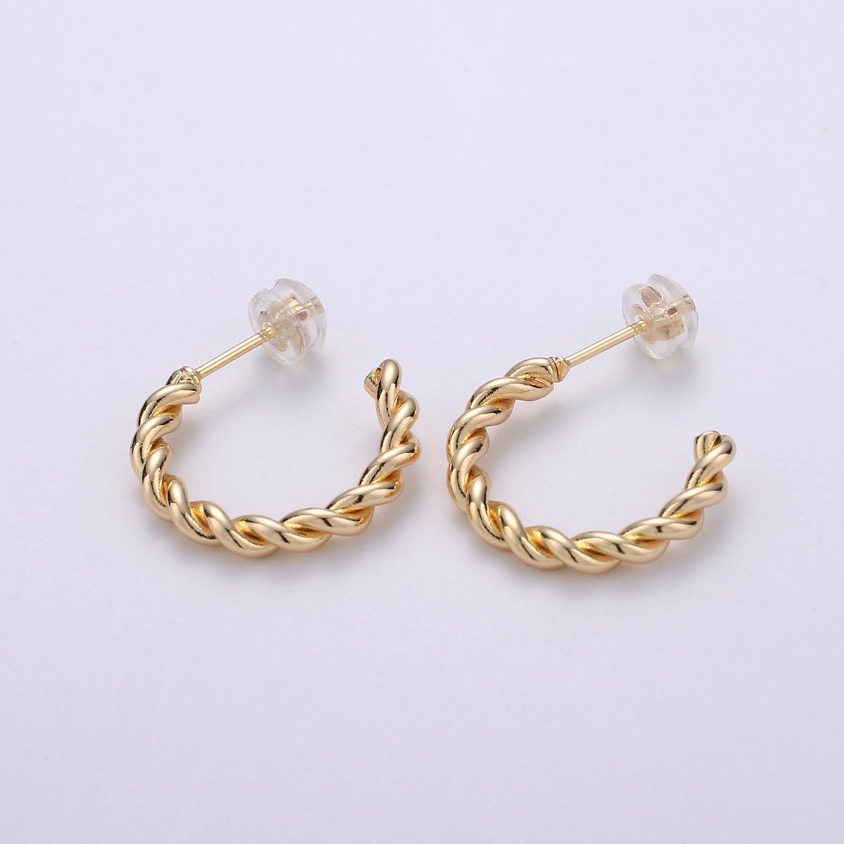 18k Gold Filled Twisted Rope Hoops,Swirl Twist Hoops, Twisted Hoops Gold, Gold Hoop Earrings, Minimalist Earrings, Boho Hoop Earrings Gift Q-092 - Q-094 - DLUXCA