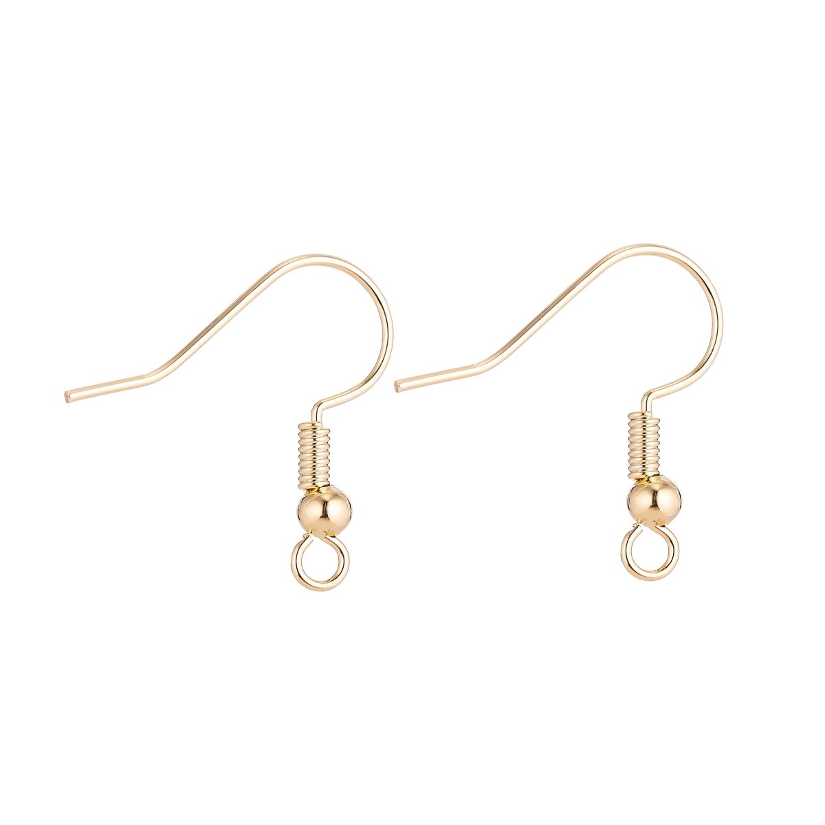 19×19mm Ear Hook, 3mm ball, Jewelry Earrings, Ear Wires, Brass Earring Component, French Ear Hook Silver / Gold Plated for jewelry making Supply K-236 L-162 - DLUXCA