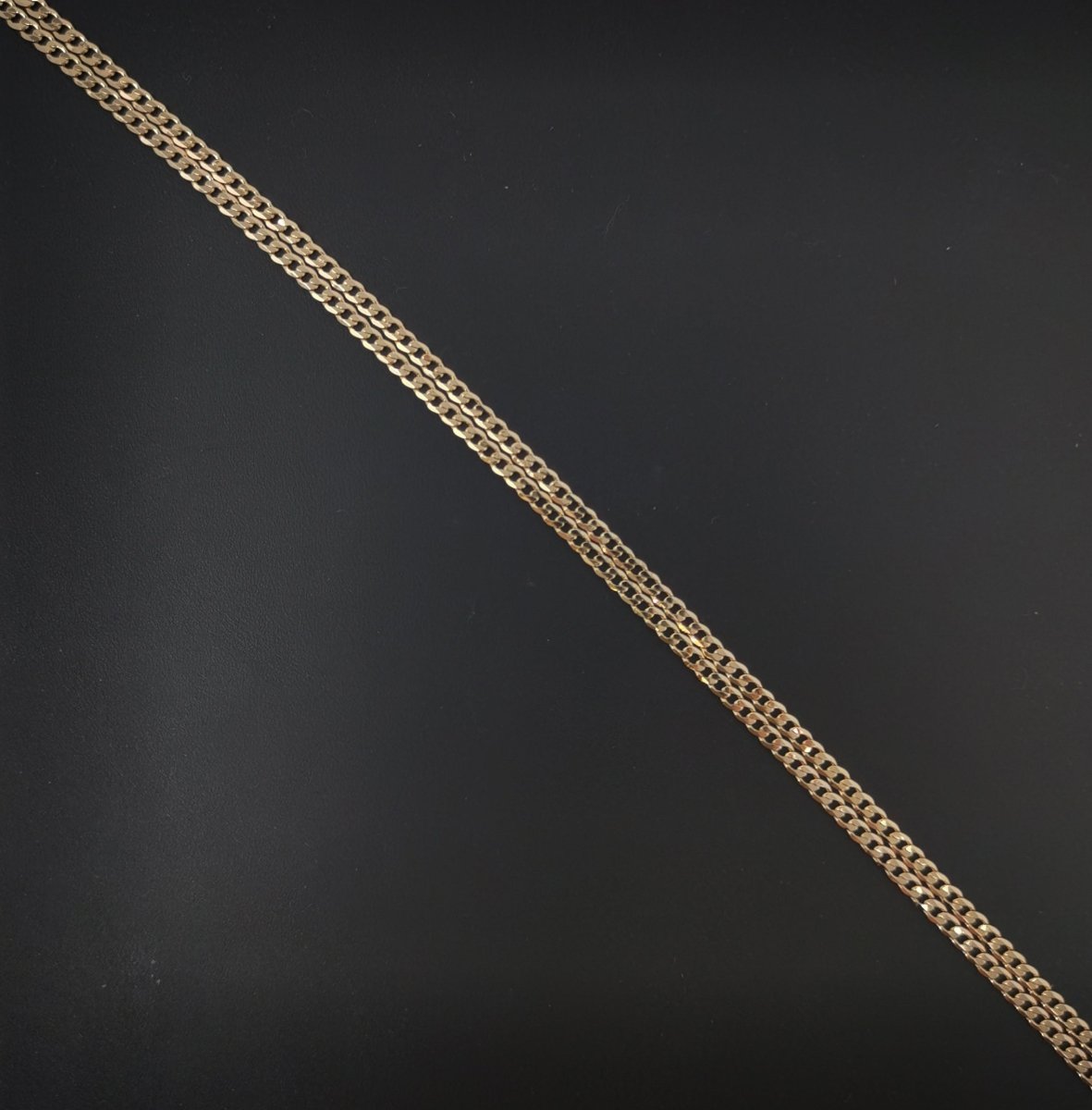 19.6" Ready To Use Layering Curb Necklace, 18K Gold Plated Cuban Curb Necklace Chain, Chain For Pendant & Charm Making, Dainty 3mm Curb Necklace w/Lobster Clasps | CN-577 Clearance Pricing - DLUXCA