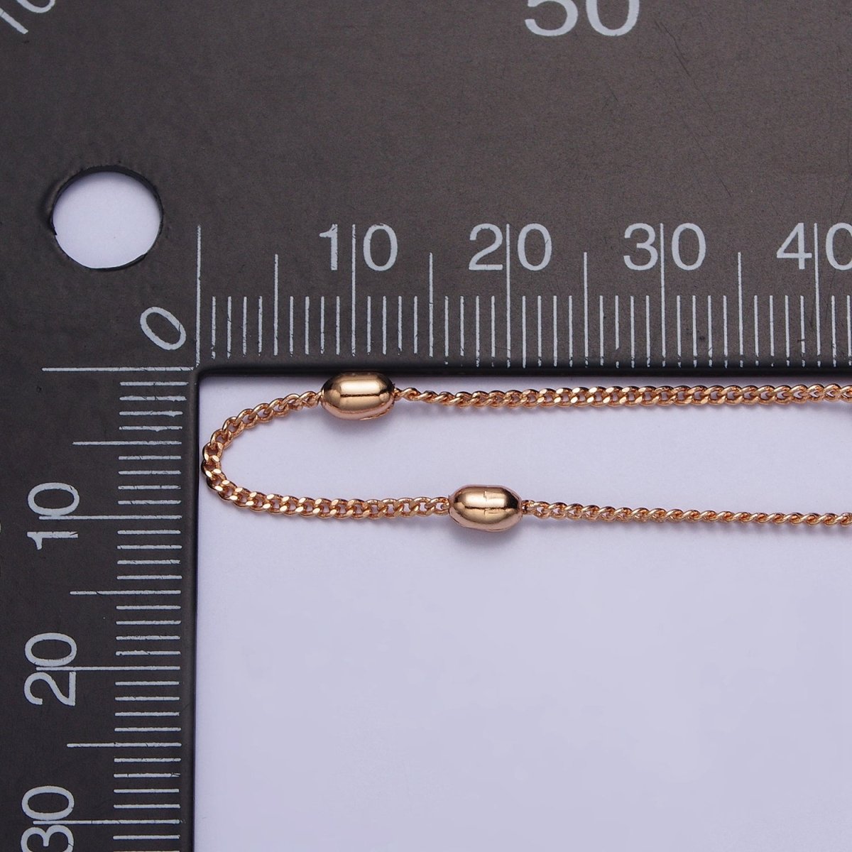 19.75 Inch Satellite Chain 18K Gold Filled Dainty Beaded Chain Necklace | WA-1602 Clearance Pricing - DLUXCA