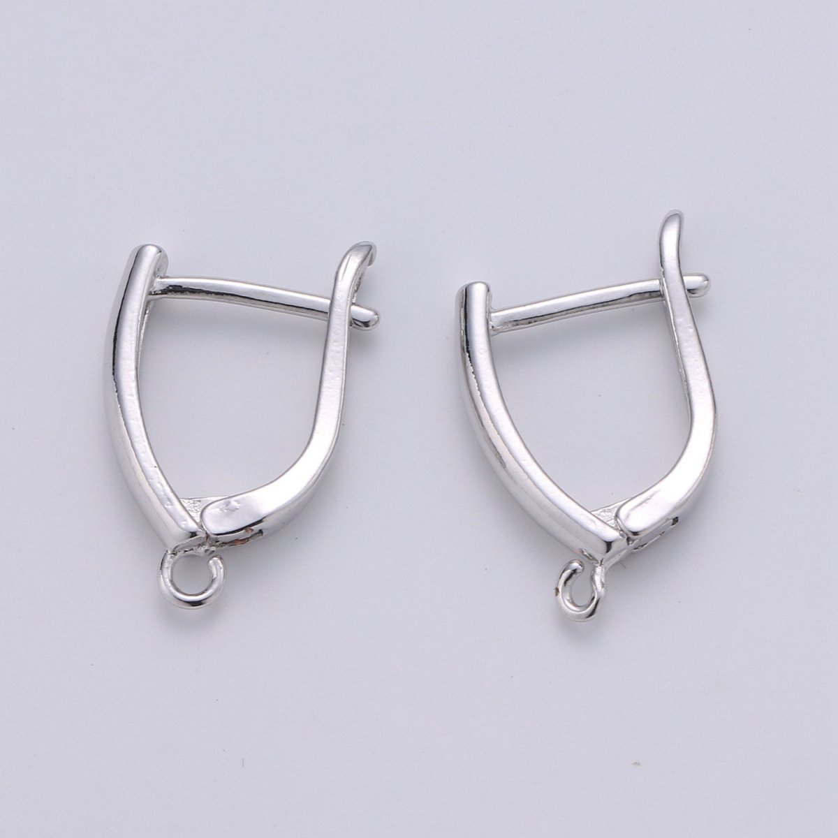 19x13mm 1 pair Gold Huggie Earring one touch w/ open link 14K gold Filled Earring Nickel and Lead free, Lever back earring making Supply K-681 K-683 - DLUXCA