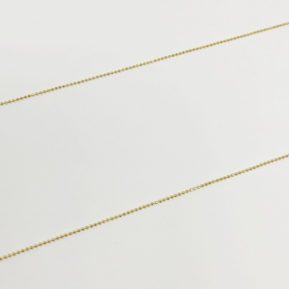 1mm Ball Beads 24K Gold Filled Chain by Yard, Special Chain, Buoy Chain, Round Beads Chain for DIY Craft | ROLL-409 Clearance Pricing - DLUXCA