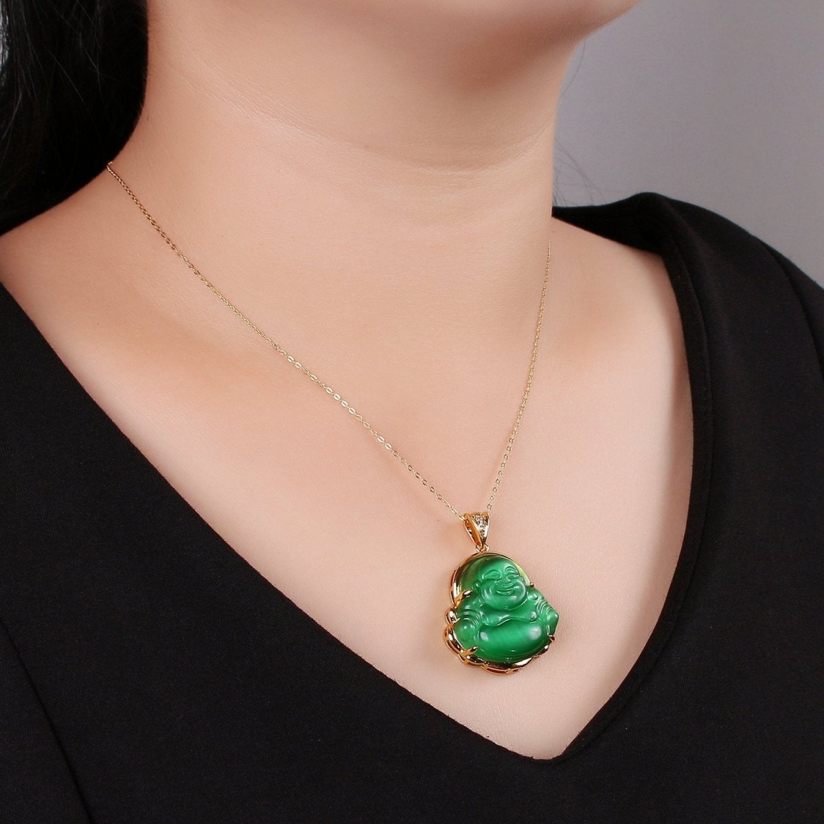 1pc 24k Gold Filled Buddha Pendant Natural Wisdom Meaning Gold Buddha Necklace Charm Laughing Buddha Buddhism Religious Jewelry Making O-152 ~ O-163 O-241 O-242 - DLUXCA