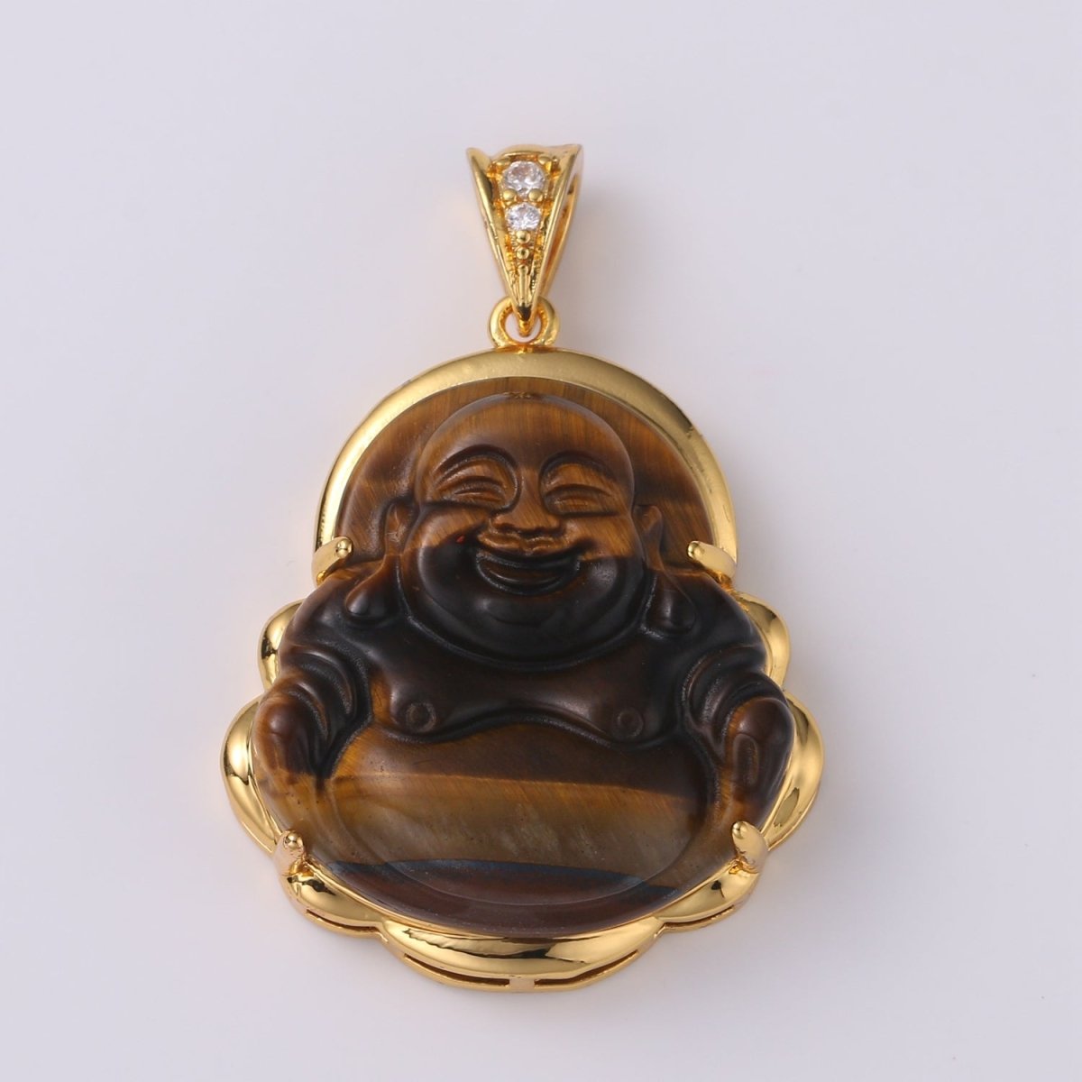 1pc 24k Gold Filled Buddha Pendant Natural Wisdom Meaning Gold Buddha Necklace Charm Laughing Buddha Buddhism Religious Jewelry Making O-152 ~ O-163 O-241 O-242 - DLUXCA