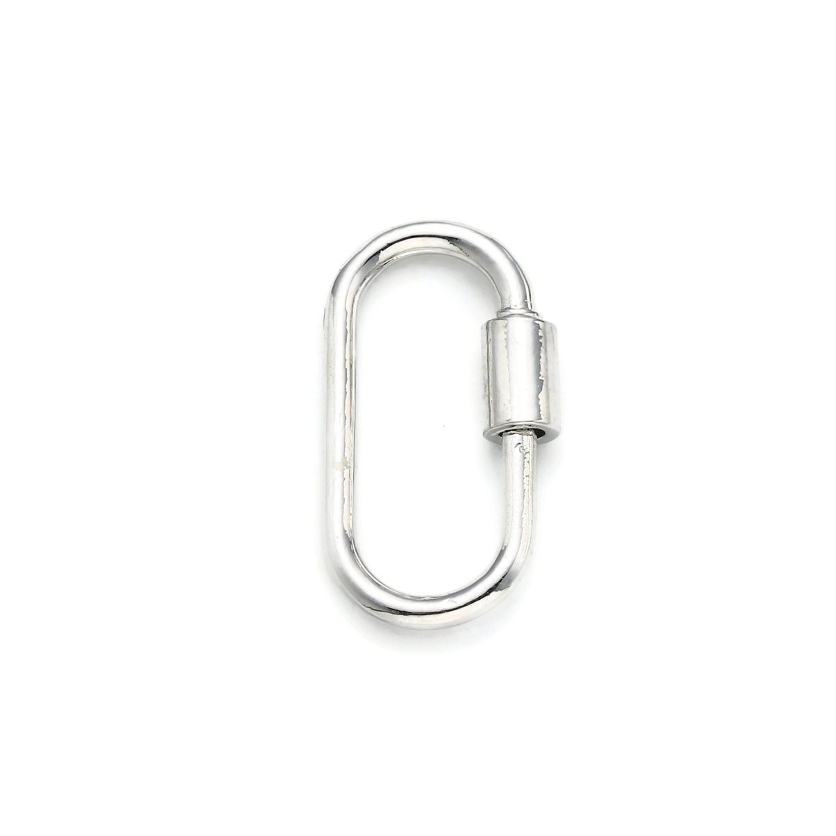 1pc Carabiner Screw Clasp, Screw Clasp Oval , Interlocking Oval Clasp, Oval Shaped Clasps, Gold, Silver, and Rose Gold Color - DLUXCA
