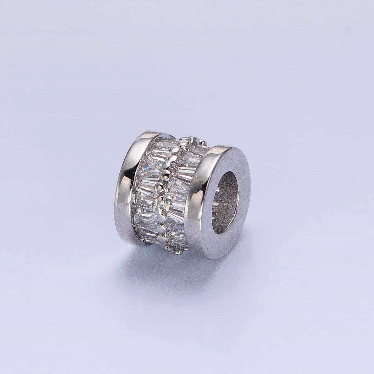 1pc Gold Filled Cylinder Beads, CZ Large Hole Cylinder Drum Barrel Micro Pave Beads, Silver Tube Multi Color CZ Beadd 6.8x8.2mm B-783 B-784 B-785 B-786 B-787 B-788 B-789 B-790 B-793 B-794 B-799 B-801 B-812 B-813 - DLUXCA