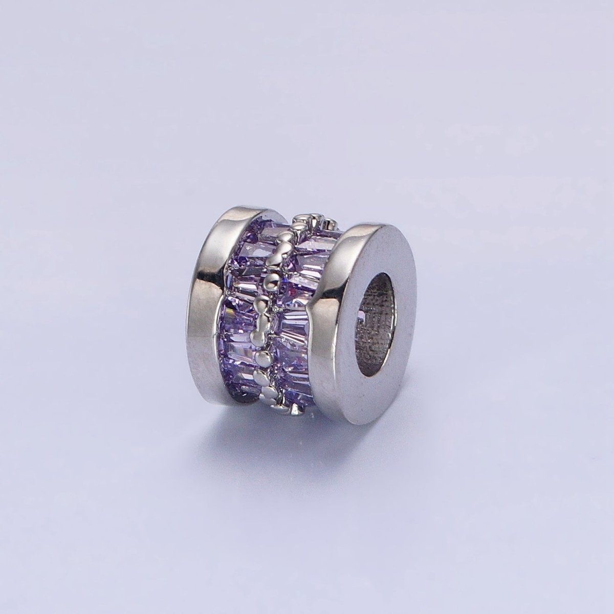 1pc Gold Filled Cylinder Beads, CZ Large Hole Cylinder Drum Barrel Micro Pave Beads, Silver Tube Multi Color CZ Beadd 6.8x8.2mm B-783 B-784 B-785 B-786 B-787 B-788 B-789 B-790 B-793 B-794 B-799 B-801 B-812 B-813 - DLUXCA