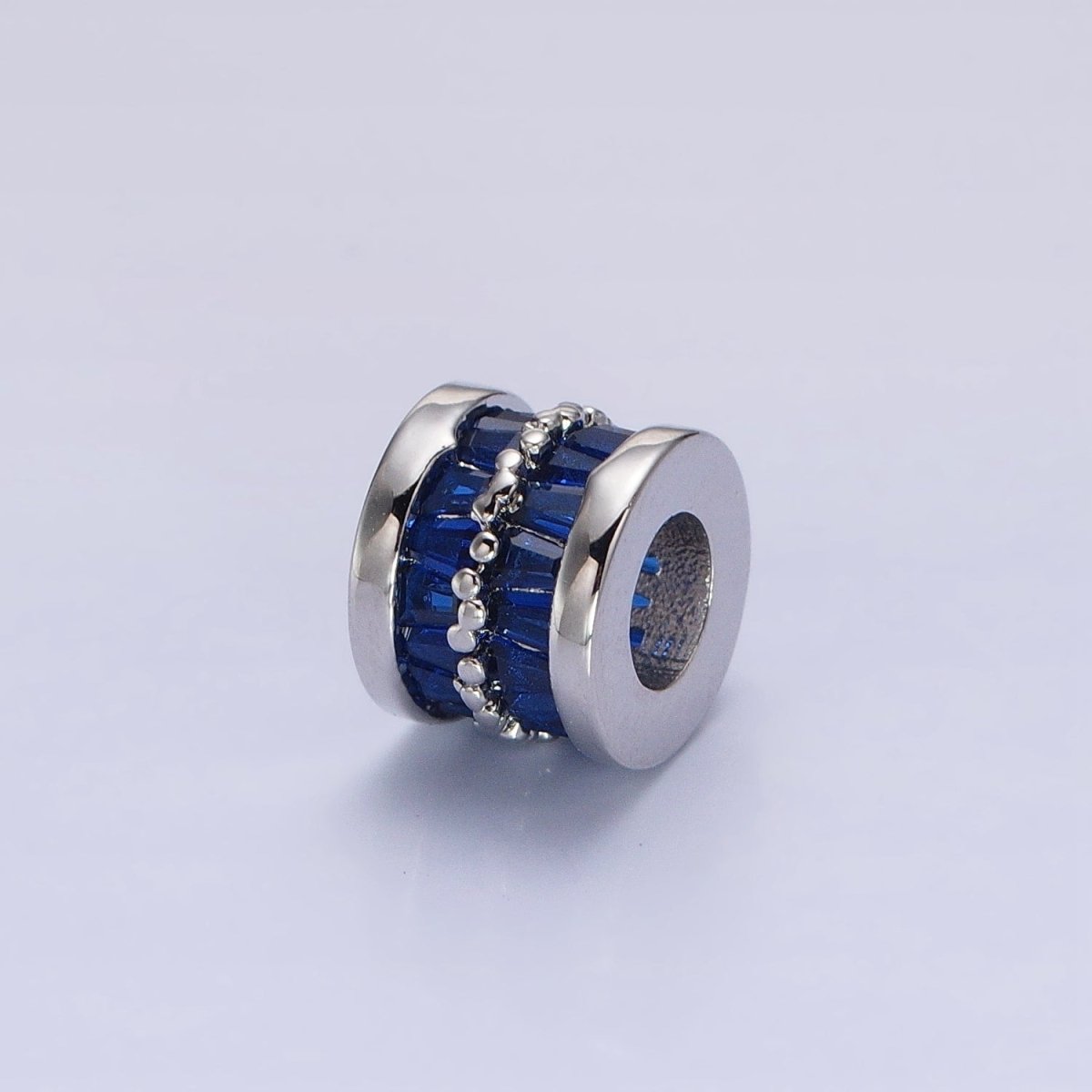 1pc Gold Filled Cylinder Beads, CZ Large Hole Cylinder Drum Barrel Micro Pave Beads, Silver Tube Multi Color CZ Beadd 6.8x8.2mm B-783 B-784 B-785 B-786 B-787 B-788 B-789 B-790 B-793 B-794 B-799 B-801 B-812 B-813 - DLUXCA