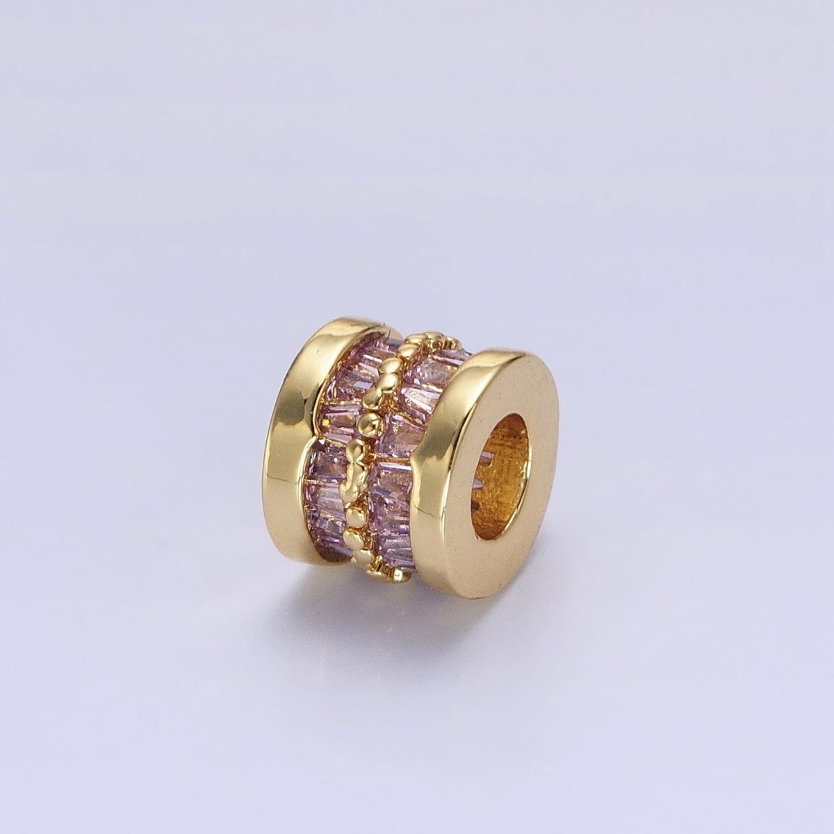 1pc Gold Filled Cylinder Beads, CZ Large Hole Cylinder Drum Barrel Micro Pave Beads, Silver Tube Multi Color CZ Beadd 6.8x8.2mm B-783 B-784 B-785 B-786 B-787 B-788 B-789 B-790 B-793 B-794 B-799 B-801 B-812 B-813 - DLUXCA