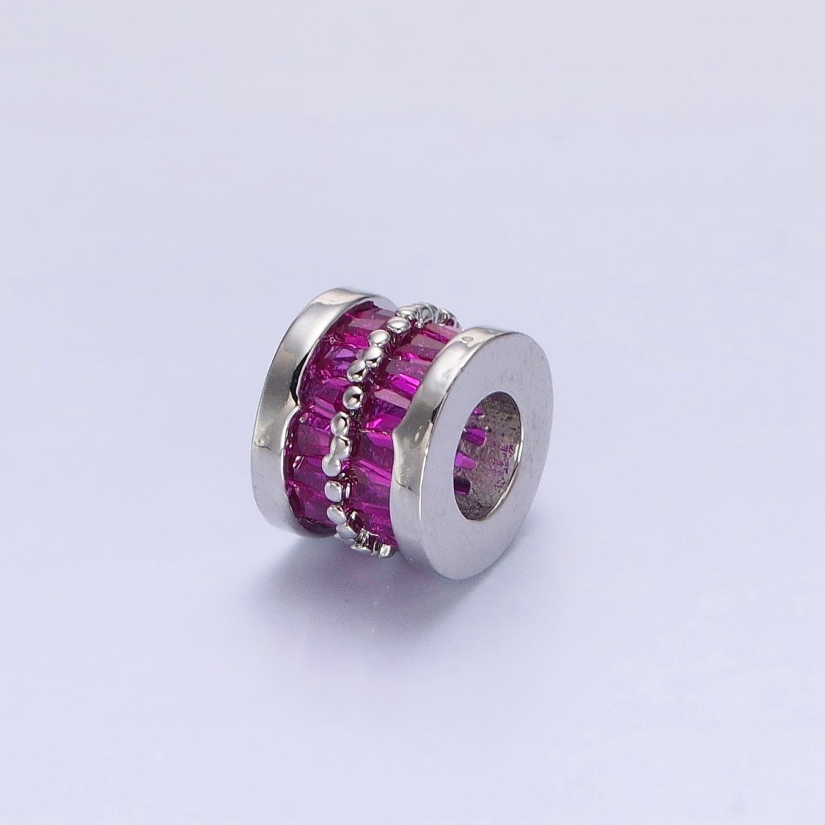 1pc Gold Filled Cylinder Beads, CZ Large Hole Cylinder Drum Barrel Micro Pave Beads, Silver Tube Multi Color CZ Beadd 6.8x8.2mm B-783 B-784 B-785 B-786 B-787 B-788 B-789 B-790 B-793 B-794 B-799 B-801 B-812 B-813 - DLUXCA