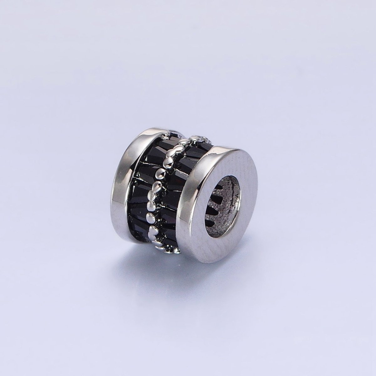 1pc Gold Filled Cylinder Beads, CZ Large Hole Cylinder Drum Barrel Micro Pave Beads, Silver Tube Multi Color CZ Beadd 6.8x8.2mm B-783 B-784 B-785 B-786 B-787 B-788 B-789 B-790 B-793 B-794 B-799 B-801 B-812 B-813 - DLUXCA