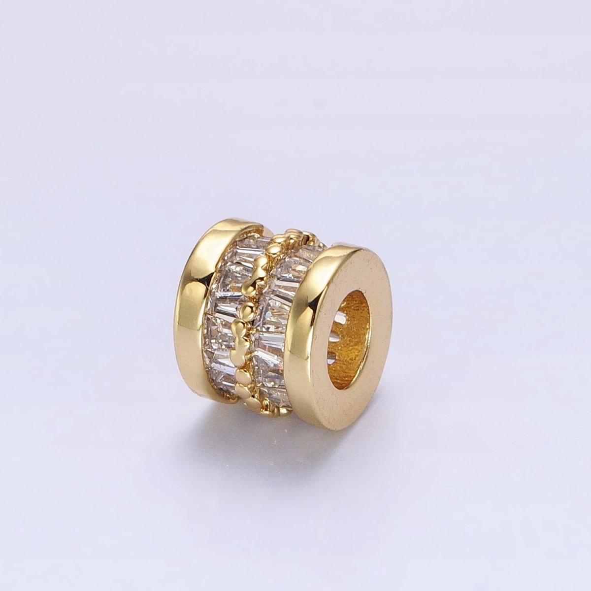 1pc Gold Filled Cylinder Beads, CZ Large Hole Cylinder Drum Barrel Micro Pave Beads, Silver Tube Multi Color CZ Beadd 6.8x8.2mm B-783 B-784 B-785 B-786 B-787 B-788 B-789 B-790 B-793 B-794 B-799 B-801 B-812 B-813 - DLUXCA