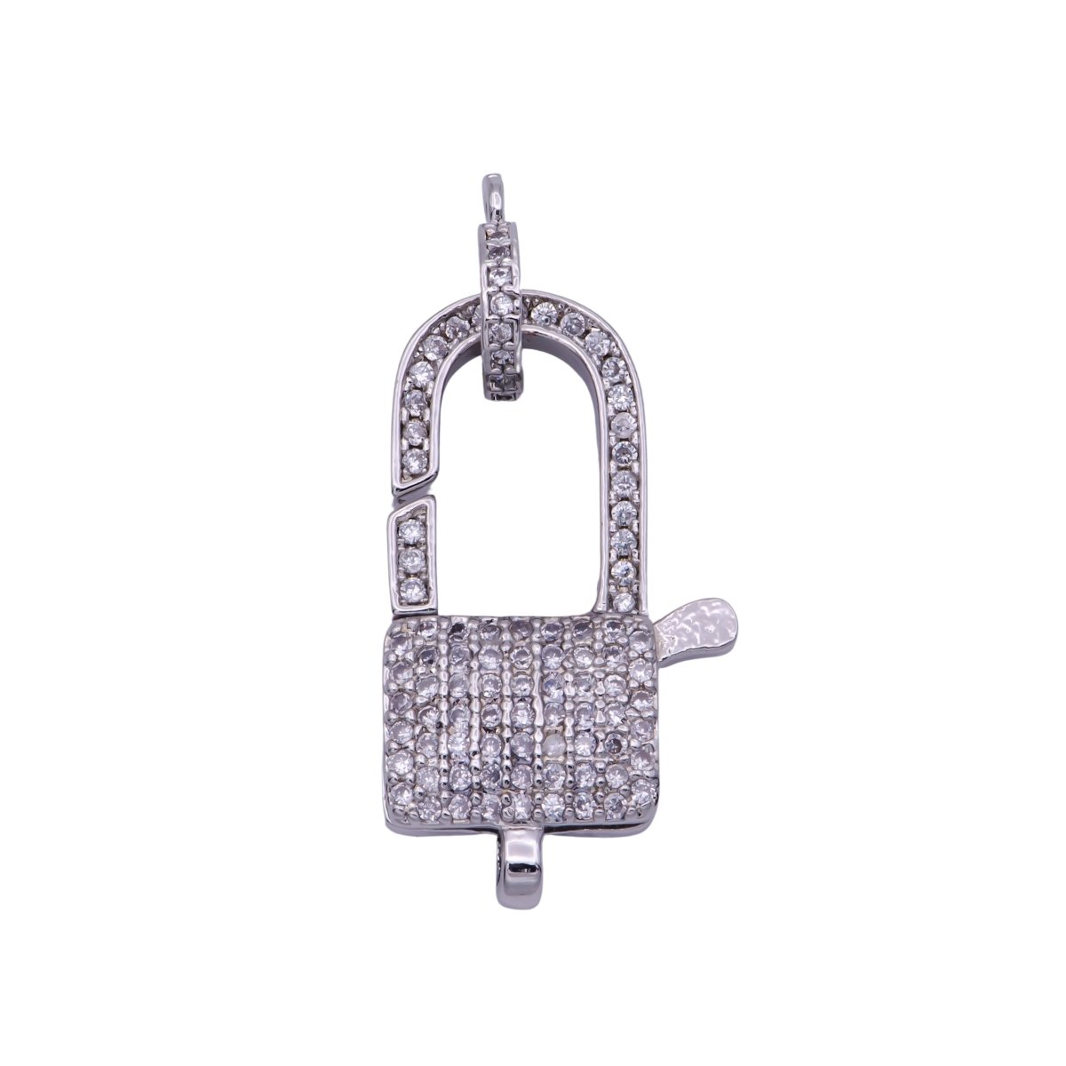 1pc Gold Filled / Rose Gold / Silver Hook End Clasp, Bracelet End Cap, Beading Clasp, Tips, Women Necklace Supplies Cubic Zirconia Bracelet Finding CONNECTOR for Jewelry Making | F119 - DLUXCA